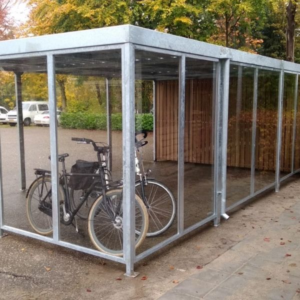 103284 berging overkapping fietsenberging transparante overkapping